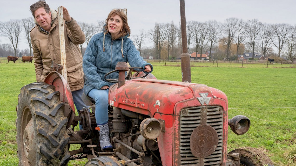 Irene van der Aart en Gerard Burgers, alias 'boer'