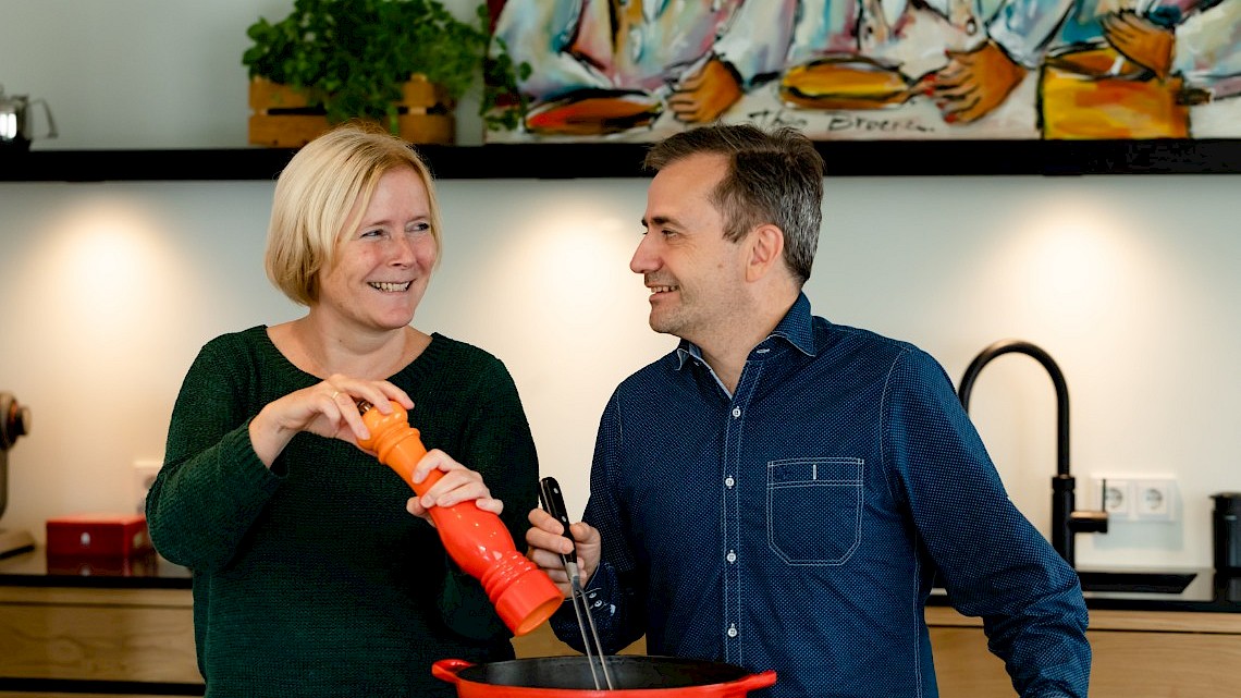 Janet en Daan Appelboom in hun handgemaakte Cavallo keuken